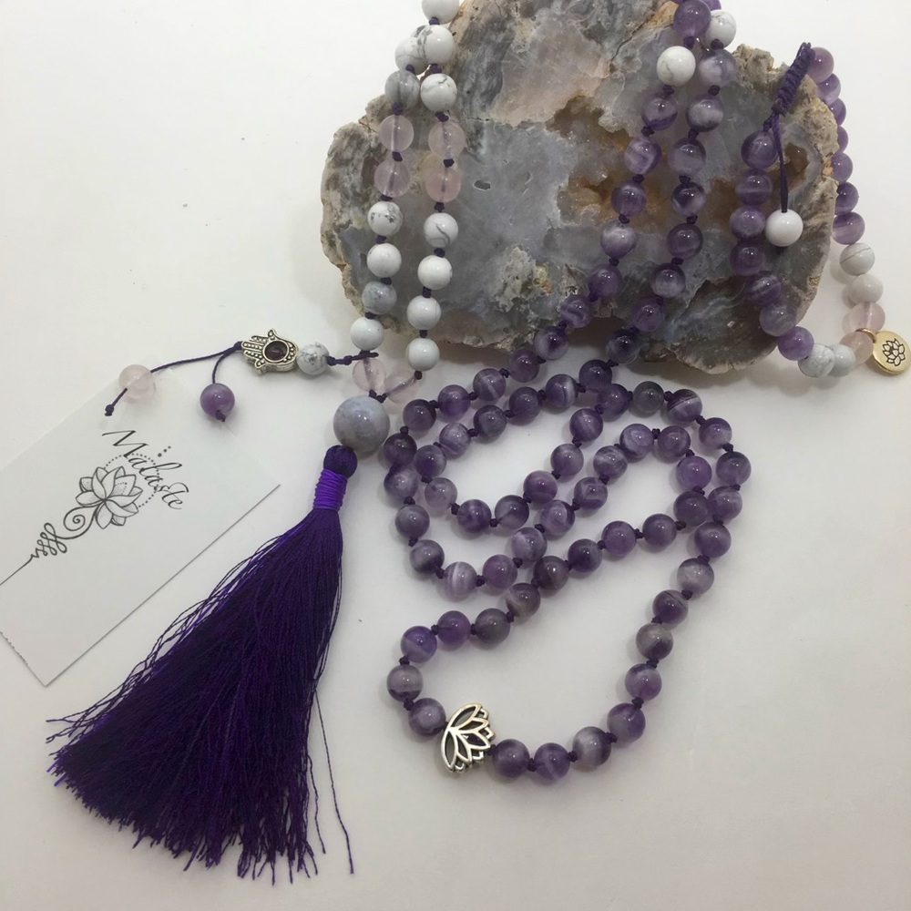 108 Amethyst prayer beads